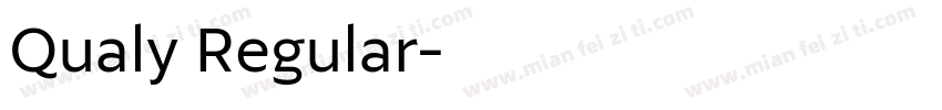Qualy Regular字体转换